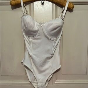 Cortland White Shapewear Bodysuit - 36D with Underwire